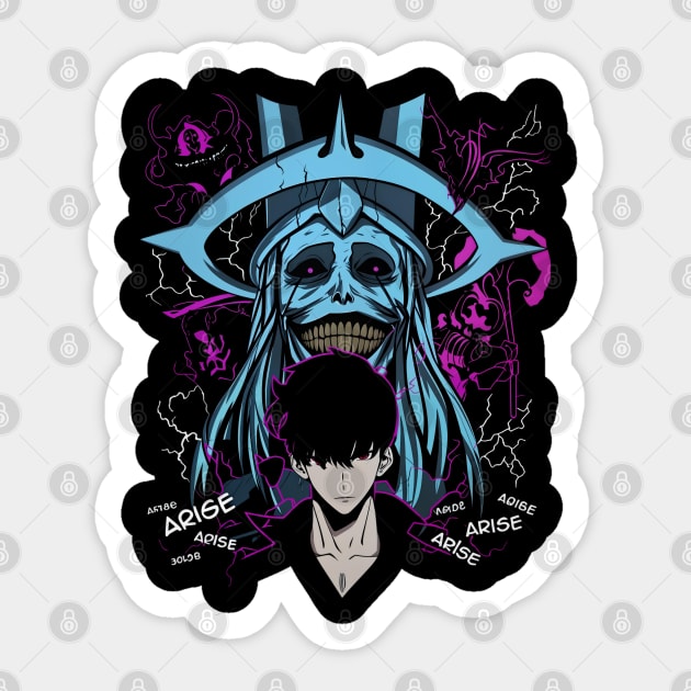 Shadow Monarch Awakening - Solo Leveling Sticker by MEROUAN's Store